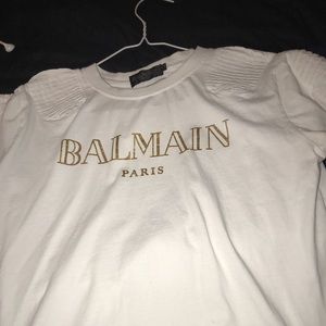 Balmain Shirt white & gold